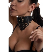 Фигурный чокер с узорами и золотистой фурнитурой - Crazy Handmade - купить с доставкой в Коломне