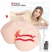 Мастурбатор-полуторс с двойным слоем материала и вибрацией Jenny Onahole Real Vagina - KOKOS - в Коломне купить с доставкой