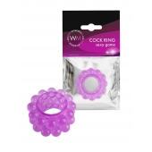 Лиловое эрекционное кольцо с 2 рядами стимулирующих шариков - Erowoman-Eroman - в Коломне купить с доставкой