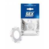 Эластичное эрекционное кольцо с шипиками и шариками - Sex Expert - в Коломне купить с доставкой