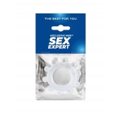 Прозрачное эрекционное кольцо со стимулирующими шариками - Sex Expert - в Коломне купить с доставкой