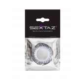 Эластичное эрекционное колечко с черными «ресничками» - Sextaz - в Коломне купить с доставкой