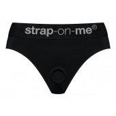 Черные трусики для насадок Heroine Lingerie Harness - size XL - Strap-on-me - купить с доставкой в Коломне