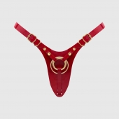 Красный пояс для фиксации насадок Strap-On-Me Leatherette Harness Fabulous - Strap-on-me - купить с доставкой в Коломне