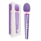 Сиреневый жезловый вибромассажер с головкой на гибкой шее - 25,5 см. - Erokay