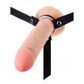 Мужской полый страпон на регулируемых ремешках - 22 см. - Sex Expert - купить с доставкой в Коломне