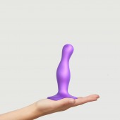 Фиолетовая насадка Strap-On-Me Dildo Plug Curvy size S - Strap-on-me - купить с доставкой в Коломне