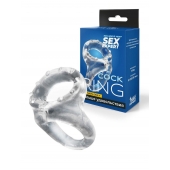 Прозрачное двойное эрекционное кольцо - Sex Expert - в Коломне купить с доставкой