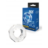 Прозрачное эрекционное кольцо в форме гайки - Sex Expert - в Коломне купить с доставкой
