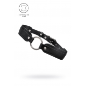 Черный кожаный чокер-ошейник со скруглёнными углами - Pecado - купить с доставкой в Коломне