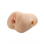 Телесный мастурбатор с вибрацией Double Pounder Vibrating Squeeze Stroker - Pipedream - в Коломне купить с доставкой