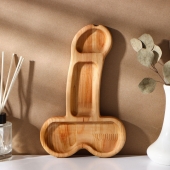 Деревянное блюдо для подачи в форме члена (25 х 16,5 х 1,7 см) - Сима-Ленд - купить с доставкой в Коломне