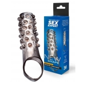 Дымчатая насадка на пенис с выпуклостями - 11 см. - Sex Expert - в Коломне купить с доставкой