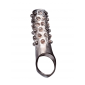 Дымчатая насадка на пенис с выпуклостями - 11 см. - Sex Expert - в Коломне купить с доставкой