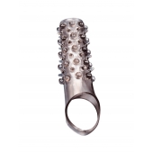 Дымчатая насадка на пенис с шипами и выпуклостями - 12 см. - Sex Expert - в Коломне купить с доставкой