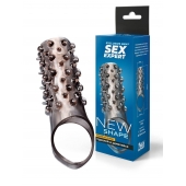 Дымчатая насадка на пенис с шипами и выпуклостями - 12,5 см. - Sex Expert - в Коломне купить с доставкой