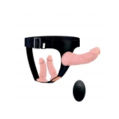 Женский страпон с 3 насадками и вибрацией - Erowoman-Eroman - купить с доставкой в Коломне