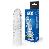 Прозрачная закрытая насадка на пенис - 17 см. - Sex Expert - в Коломне купить с доставкой