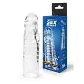 Прозрачная закрытая насадка на член - 15 см. - Sex Expert - в Коломне купить с доставкой