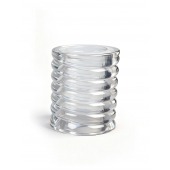 Прозрачная сквозная насадка на пенис с ребрышками - Sex Expert - в Коломне купить с доставкой