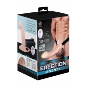 Телесный полый страпон с вибрацией Erection Agents - 24,1 см. - NMC - купить с доставкой в Коломне