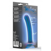 Синяя насадка с гладкой поверхностью Surrender 5.75 Inch Intermediate Pegging Dildo - 14,6 см. - Blush Novelties - купить с доставкой в Коломне