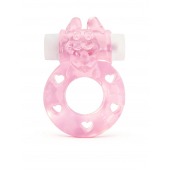 Розовое эрекционное виброкольцо в форме зайчика - 1137 - в Коломне купить с доставкой