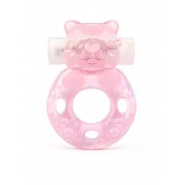 Розовое эрекционное виброкольцо в форме мишки - 1137 - в Коломне купить с доставкой