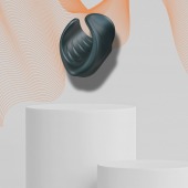 Серый сквозной мастурбатор с вибрацией Manwan Starter - Manwan - в Коломне купить с доставкой