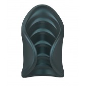 Серый сквозной мастурбатор с вибрацией Manwan Starter - Manwan - в Коломне купить с доставкой