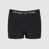 Черные трусики-боксеры для фиксации насадок Strap-on-me Harness Lingerie Allure - size S - Strap-on-me - купить с доставкой в Коломне