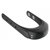 Черное эрекционное виброкольцо на ремешках - Boys of Toys - в Коломне купить с доставкой