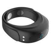 Черное эрекционное виброкольцо на ремешках - Boys of Toys - в Коломне купить с доставкой