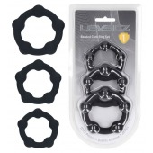 Набор из 3 эрекционных колец Beaded Silicone Cockring Set - Shots Media BV - в Коломне купить с доставкой