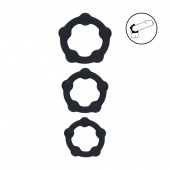 Набор из 3 эрекционных колец Beaded Silicone Cockring Set - Shots Media BV - в Коломне купить с доставкой