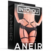 Черные стрепы на бёдра Aneir - Intoyou - купить с доставкой в Коломне