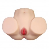 Телесный мастурбатор с 2 любовными отверстиями Olivia - Baile - в Коломне купить с доставкой