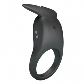 Черное перезаряжаемое виброкольцо Carlton - Baile - в Коломне купить с доставкой