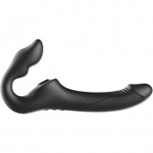 Черный безремневой страпон с 3 моторами - Ibiza - купить с доставкой в Коломне