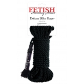 Черная веревка для фиксации Deluxe Silky Rope - 9,75 м. - Pipedream - купить с доставкой в Коломне