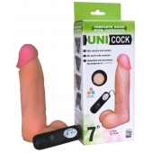 Фаллическая насадка Харнесс UNICOCK 7  с вибрацией - 19 см. - LOVETOY (А-Полимер) - купить с доставкой в Коломне