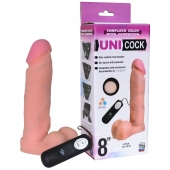 Фаллическая насадка Харнесс UNICOCK 8  с вибрацией - 20 см. - LOVETOY (А-Полимер) - купить с доставкой в Коломне