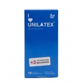 Классические презервативы Unilatex Natural Plain - 12 шт. + 3 шт. в подарок - Unilatex - купить с доставкой в Коломне