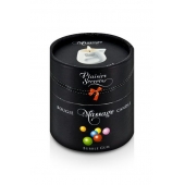 Массажная свеча с ароматом бубль-гума Bougie de Massage Gourmande Bubble Gum - 80 мл. - Plaisir Secret - купить с доставкой в Коломне