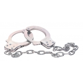 Наручники из металла с длинной цепочкой CHROME HANDCUFFS METAL HANDCUFFS W. KEY - NMC - купить с доставкой в Коломне