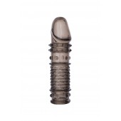 Дымчатая закрытая насадка ToyFa XLover с чешуйками и пупырышками - 13,5 см. - ToyFa - в Коломне купить с доставкой