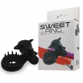 Чёрное эрекционное виброкольцо Sweet Ring с дельфинчиком - Baile - в Коломне купить с доставкой