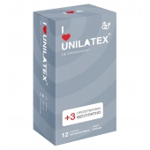 Презервативы с рёбрами Unilatex Ribbed - 12 шт. + 3 шт. в подарок - Unilatex - купить с доставкой в Коломне