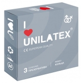 Презервативы с рёбрами Unilatex Ribbed - 3 шт. - Unilatex - купить с доставкой в Коломне