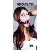 Чёрный кожаный чокер-кляп Tyra Black - Rebelts - купить с доставкой в Коломне